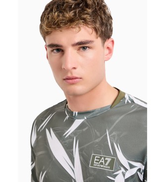 EA7 T-shirt com gola redonda Tennis Pro em tecido tcnico VENTUS7   verde