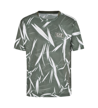 EA7 T-shirt com gola redonda Tennis Pro em tecido tcnico VENTUS7   verde