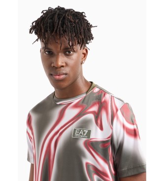 EA7 Tennis Pro crew neck T-shirt in multicolour VENTUS7 technical fabric