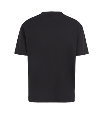 EA7 Crewneck T-shirt 7 Lines in black cotton