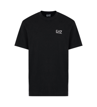 EA7 T-shirt  col ras du cou 7 Lines en coton noir