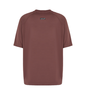 EA7 T-shirt Dynamic Athlete  col ras du cou en tissu technique VENTUS7   marron