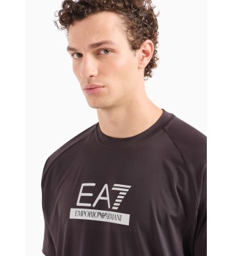 EA7 Dynamic Athlete T-shirt med rund halsringning i tekniskt tyg VENTUS7  mrkbrun