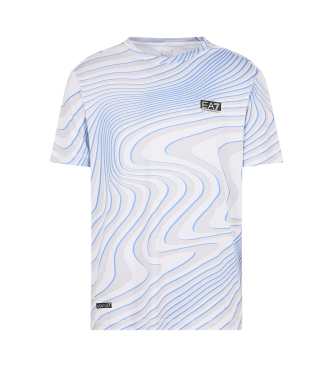 EA7 T-shirt com gola redonda Dynamic Athlete em tecido tcnico VENTUS7 branco