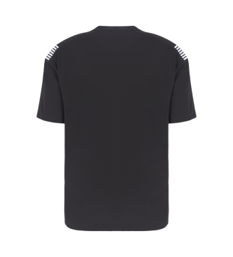 EA7 Round neck Soccer T-shirt in viscose blend black