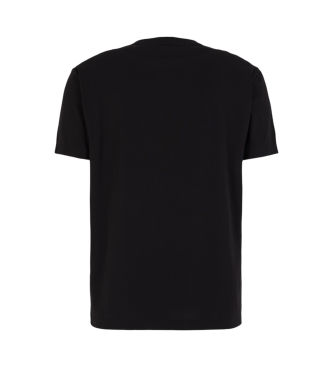 EA7 Visibility kortrmad T-shirt med rund hals i svart bomullsstretch