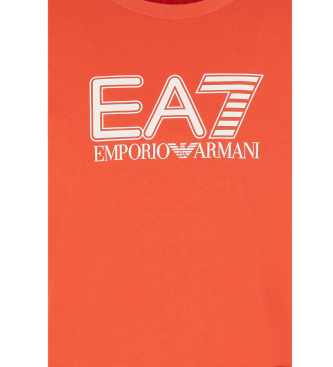 EA7 Visibility T-Shirt mit Rundhalsausschnitt aus gestricktem Baumwolljersey orange  