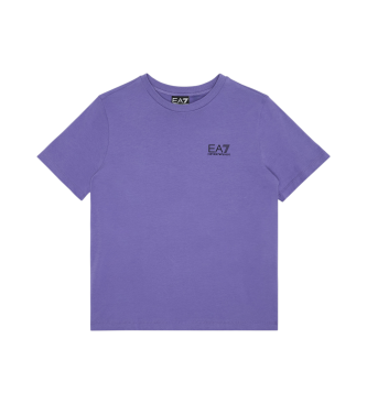 EA7 Core Identity lilla t-shirt med rund hals