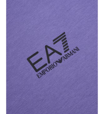 EA7 Core Identity lilla t-shirt med rund hals