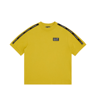 EA7 Logo Series T-shirt yellow cotton