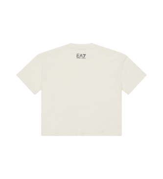 EA7 Logo Series t-shirt med rund hals, hvid