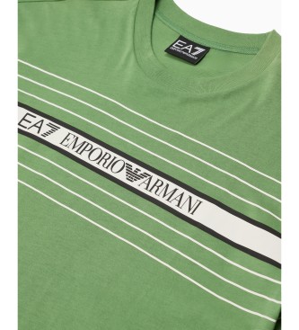 EA7 Logo Serie crew neck t-shirt groen