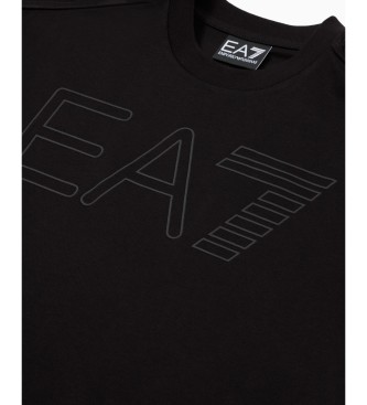 EA7 Logo Series t-shirt med rund hals, sort