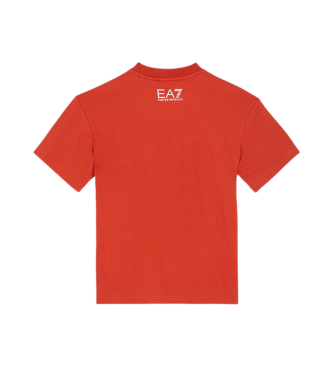 EA7 T-shirt met grafische serieprint oranje