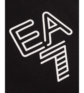 EA7 Katoenen T-shirt met ronde hals Zichtbaarheid zwart