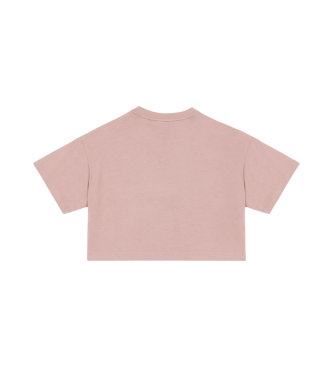 EA7 Rosa t-shirt med rund halsringning