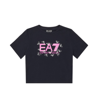 EA7 T-shirt logo series in navy cotton