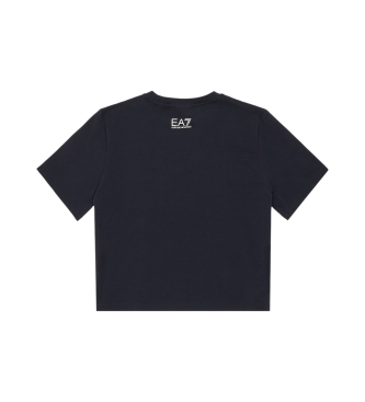 EA7 T-shirt logo series in navy cotton