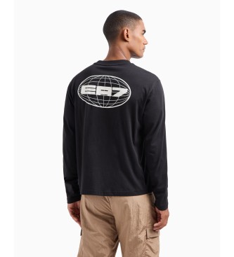 EA7 Graphic Series crew neck sweatshirt black