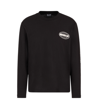 EA7 Graphic Series crew neck sweatshirt black