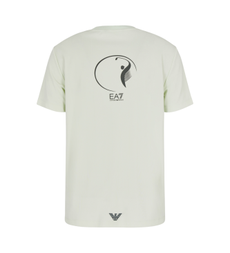 EA7 T-shirt in jersey di cotone elasticizzato Golf Pro azzurro chiaro