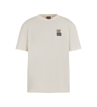 EA7 Nowoczesny beżowy T-shirt