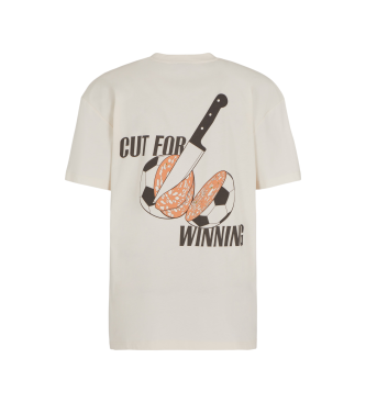 EA7 Nowoczesny beżowy T-shirt