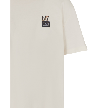 EA7 Nowoczesny beżowy T-shirt
