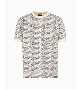 EA7 Beige monogram T-shirt