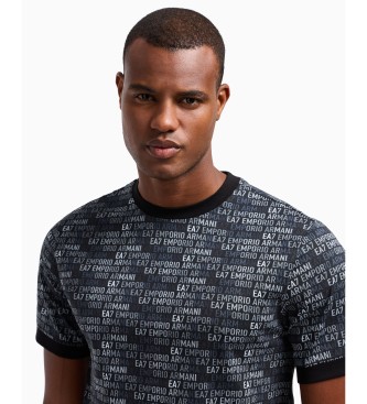 EA7 T-shirt mit schwarzem Aufdruck