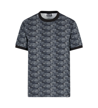 EA7 T-shirt mit schwarzem Aufdruck