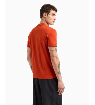 EA7 Visibility T-shirt med rund halsringning i bomull orange  