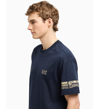 EA7 T-shirt serie Navy gebreid T-shirt