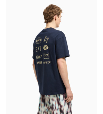 EA7 T-shirt serie Navy gebreid T-shirt