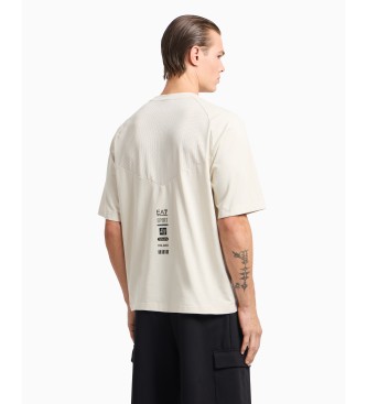 EA7 Beige katoenen jersey T-shirt