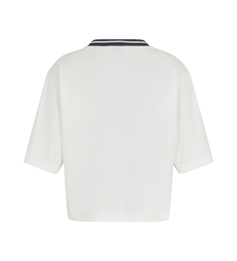 EA7 Locker sitzendes T-shirt wei