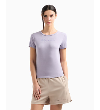 EA7 T-shirt Dynamic Athlete  col ras du cou en tissu technique Natural Ventus7 lilas