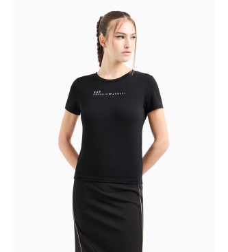 EA7 Dynamic Athlete crew neck T-shirt in technical fabric Natural Ventus7 black