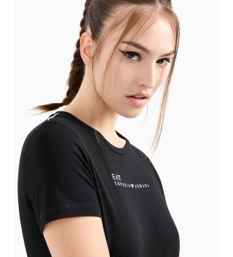 EA7 Dynamic Athlete crew neck T-shirt in technical fabric Natural Ventus7 black