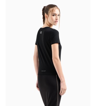 EA7 Dynamic Athlete crew neck T-shirt in technical fabric Natural Ventus7 black