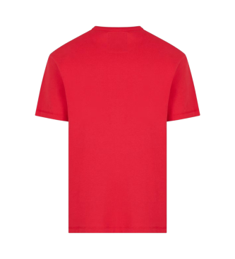 EA7 T-shirt en coton Supreme rouge