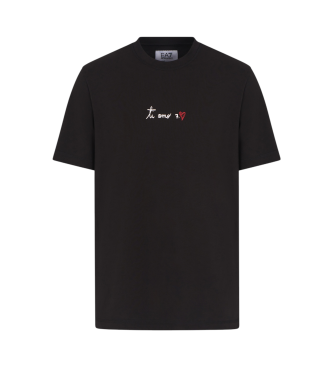 EA7 Ti amo t-shirt korte mouw zwart