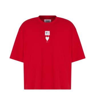 EA7 T-shirt korte mouw rood