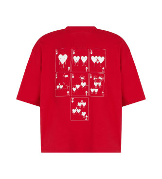 EA7 T-shirt korte mouw rood