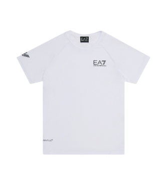 EA7 T-shirt Tennis Pro Boy in tessuto tecnico VENTUS7 bianco