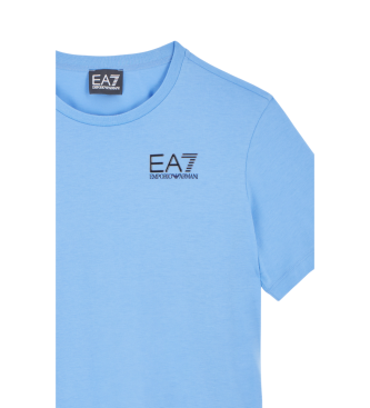 EA7 Core Identity Boy bomulds-T-shirt med rund hals bl