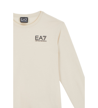 EA7 Core Identity Boy Langarm-T-Shirt beige