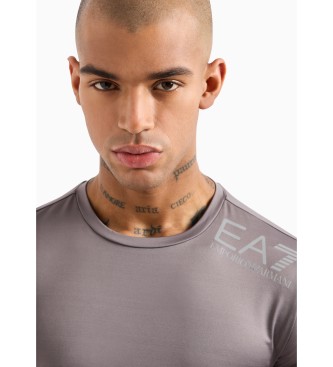 EA7 T-shirt Dynamic Athlete  col ras du cou en tissu technique VIGOR7 gris