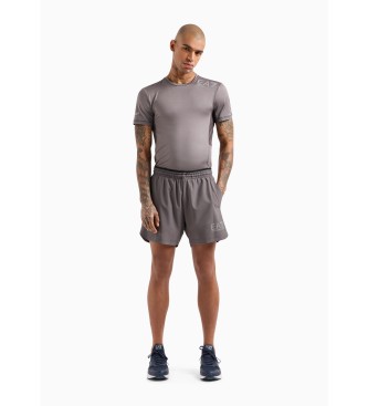 EA7 T-shirt Dynamic Athlete  col ras du cou en tissu technique VIGOR7 gris