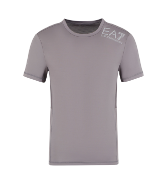 EA7 T-shirt Dynamic Athlete  col ras du cou en tissu technique VIGOR7 gris